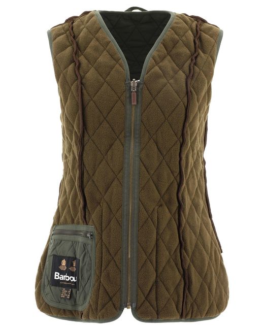 Barbour Green "Betty" Quilted Vest Jacket