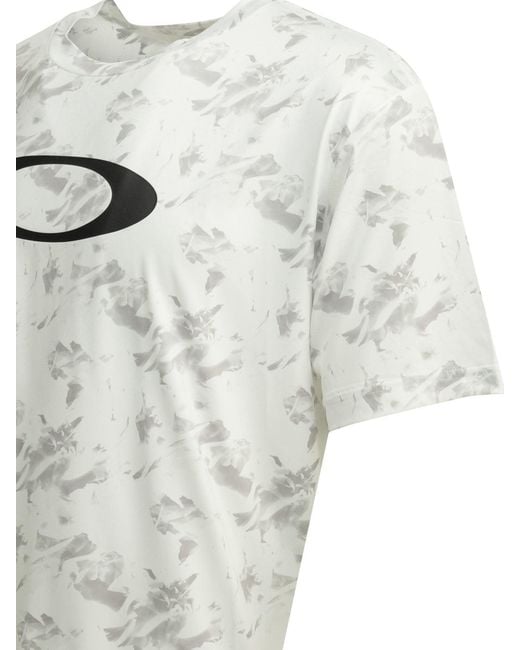 Oakley Gray "Enhance Qdevo Ss Tee Graphic 5.0" Crew-Neck T-Shirt for men
