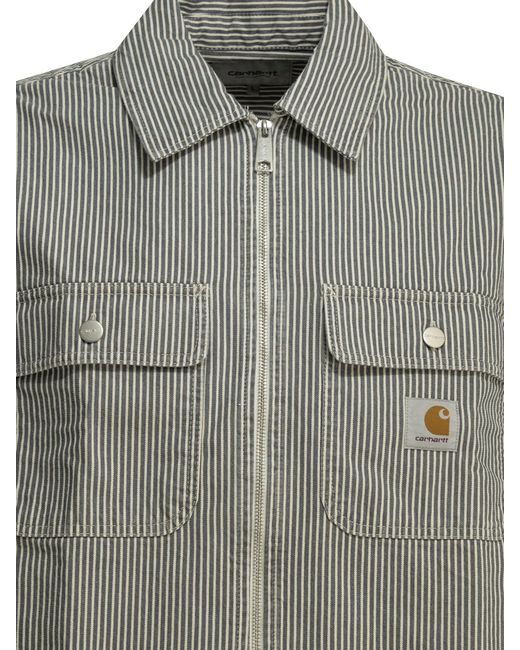 Carhartt Gray Mercer Cotton Overshirt Jacket