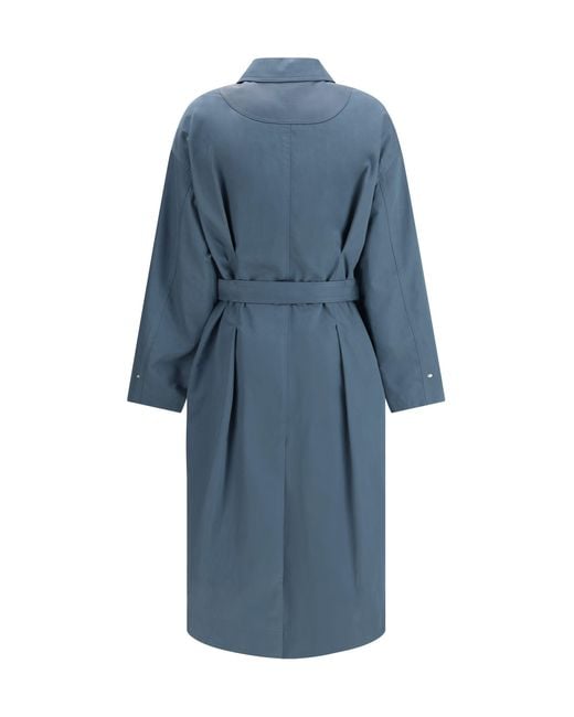 Fendi Blue Gabardine Coat