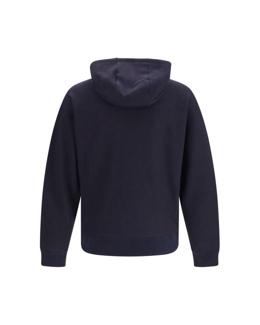 Loro Piana Blue Neem Cotton And Cashmere Bomber Hoodie for men
