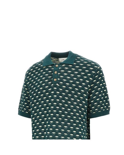 Les Deux Green 'Esmay Shell' Knitted Polo for men