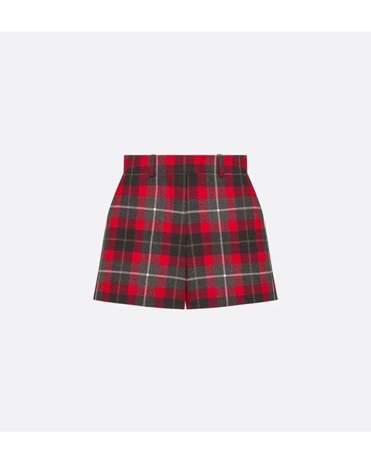 Dior Red Wool Shorts