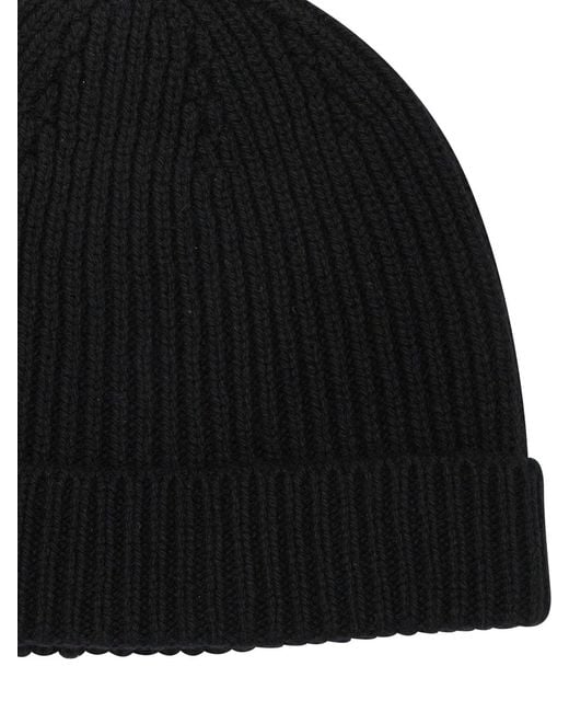 Rick Owens Black Cashmere Beanie for men