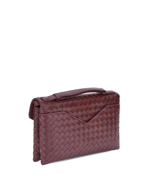 Bottega Veneta Purple Knot Lock Shoulder Bag