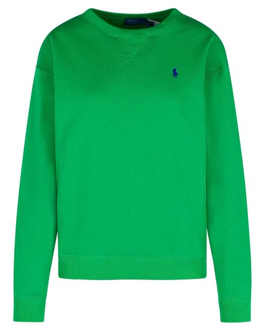 Women's Green Cotton Sweatshirt