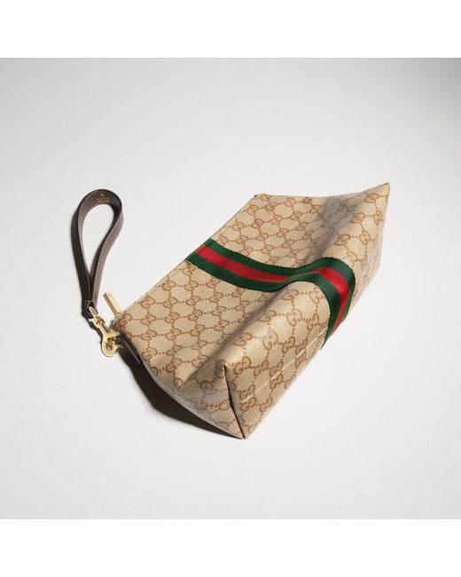 Gucci Natural Small Pouch Gg Web Detail for men