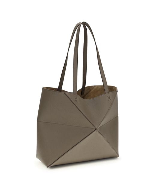 Loewe Brown Medium Puzzle Fold Tote Bag