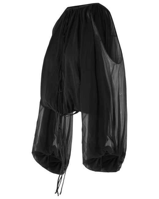 ANDAMANE Black Silk Blouse