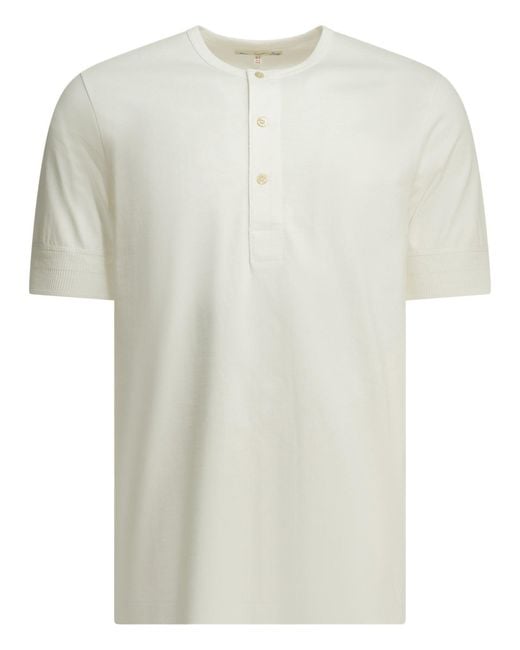 Merz B. Schwanen White "103 Maco-Imit" Henley T-Shirt for men