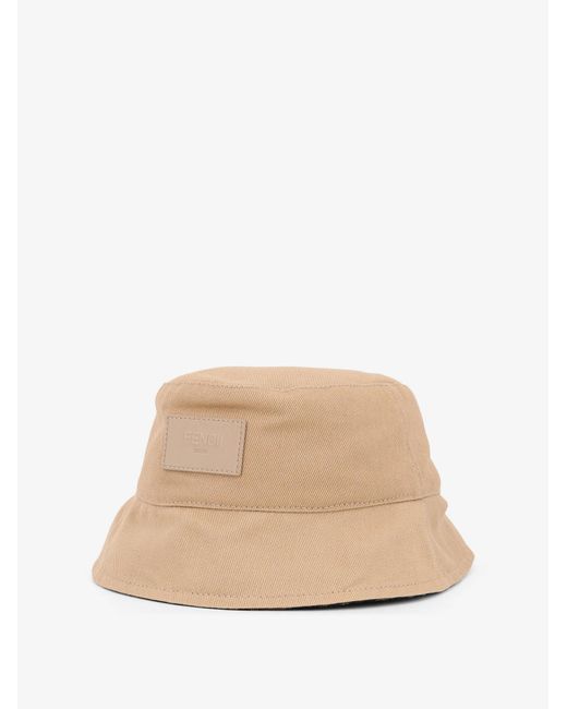 Fendi Natural Cotton Bucket Hat for men