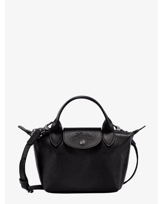 Longchamp Black Le Pliage Xtra Xs Leather Crossbody Bag
