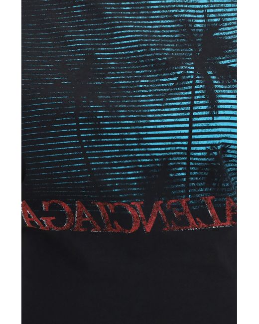 Balenciaga Blue Cropped T-Shirt Vintage Holiday