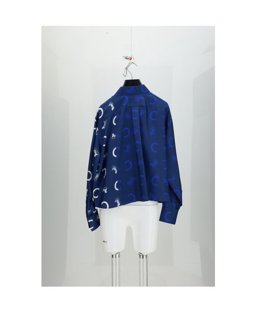 Céline Blue Cropped Shirt