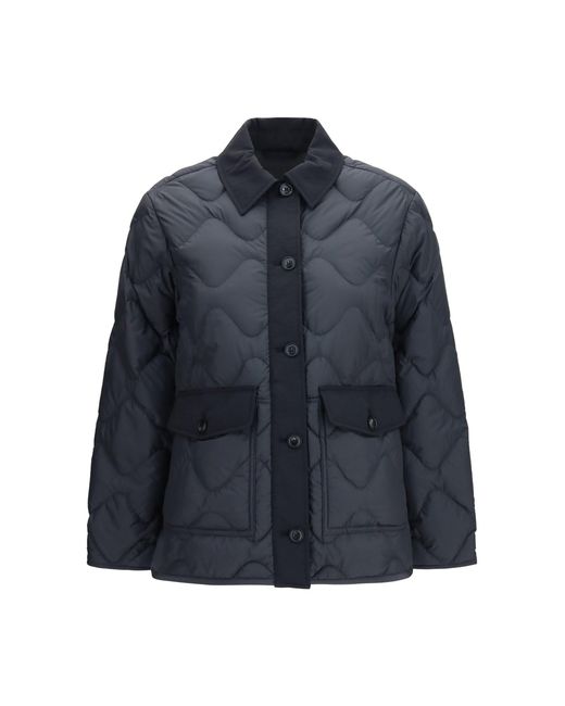 Woolrich Blue Heritage Stand Up Collar Down Jacket Charcoal