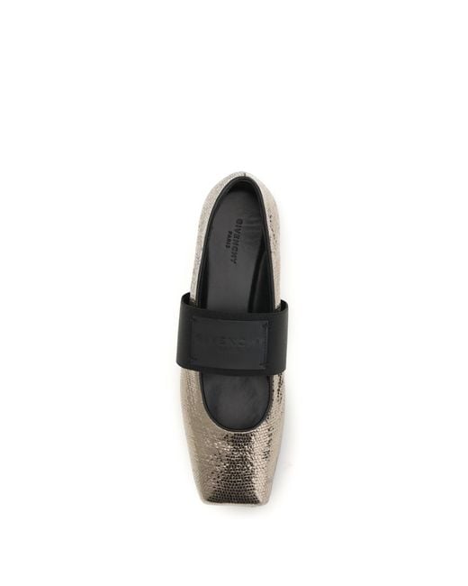 Givenchy White Sliced Square Ballerinas