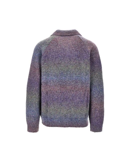 Les Deux Purple Gradient Knitted Polo for men