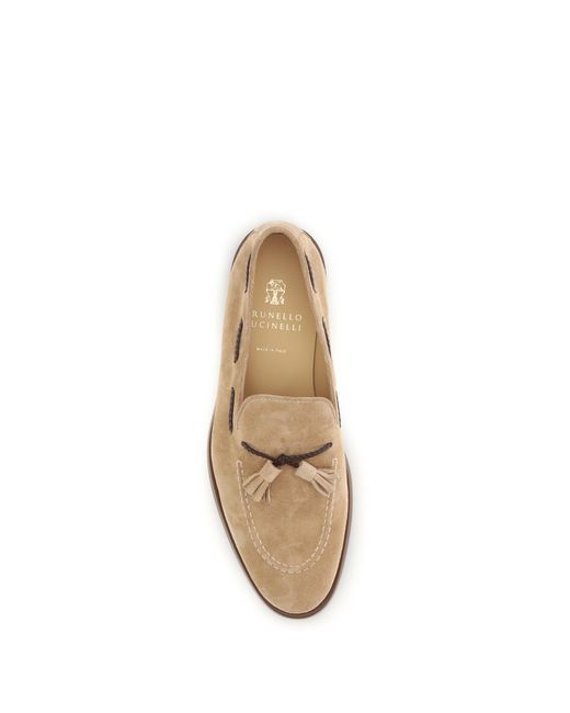 Brunello Cucinelli Natural Tassel Loafers for men