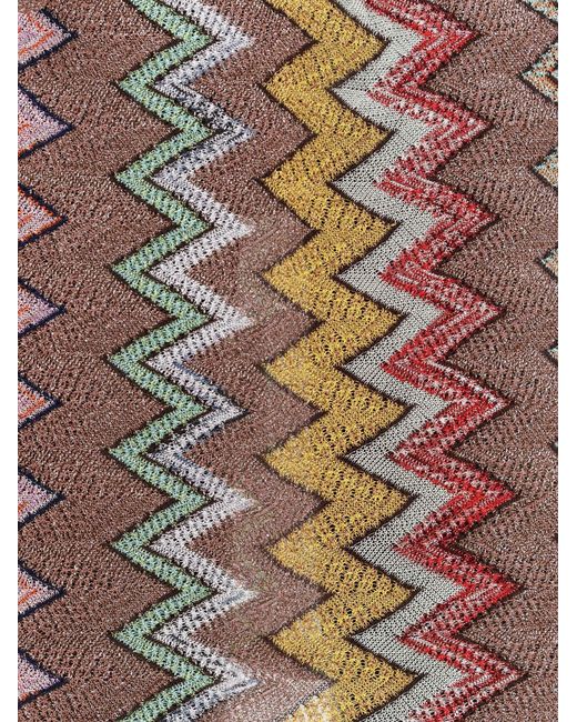 Missoni White Lurex Skirt With Iconic Motif