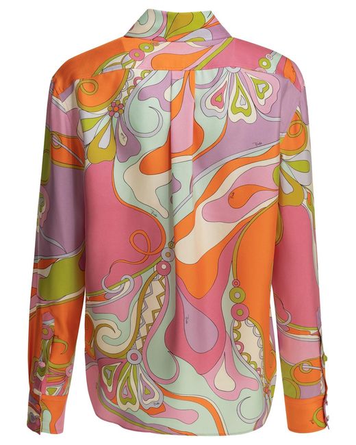 Emilio Pucci Pink "Orchidee" Casual Shirt