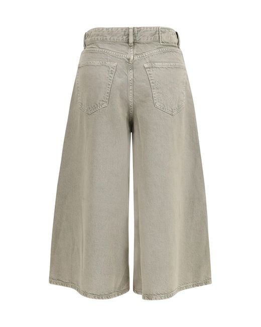 Pinko Gray Bermuda Jeans