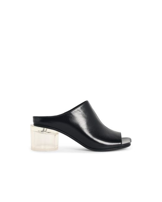 MM6 by Maison Margiela Black 'Anatomic' Lear Mules