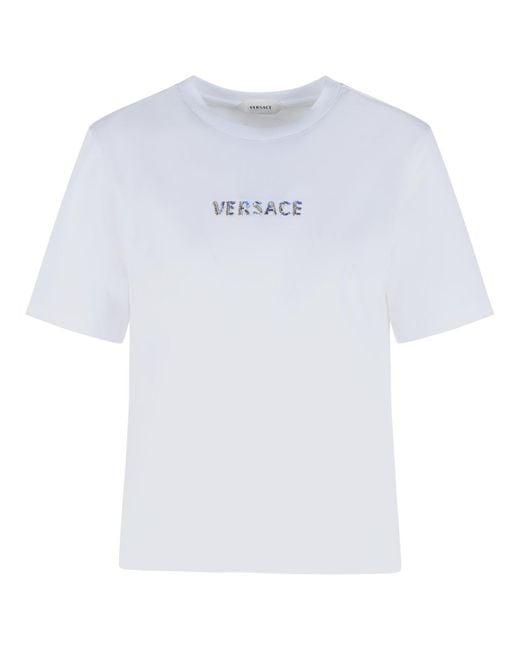 Versace White Cotton T-Shirt