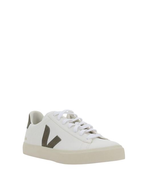 Veja White Campo Sneakers Extra Kaki for men