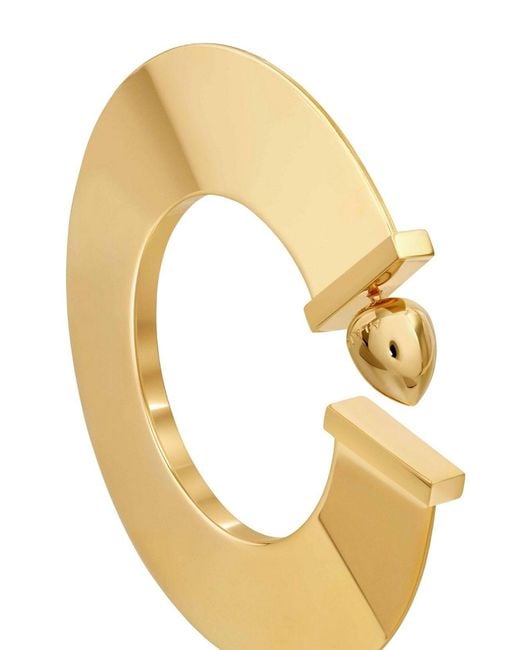 Alaïa Metallic "Blade" Rounded Earrings