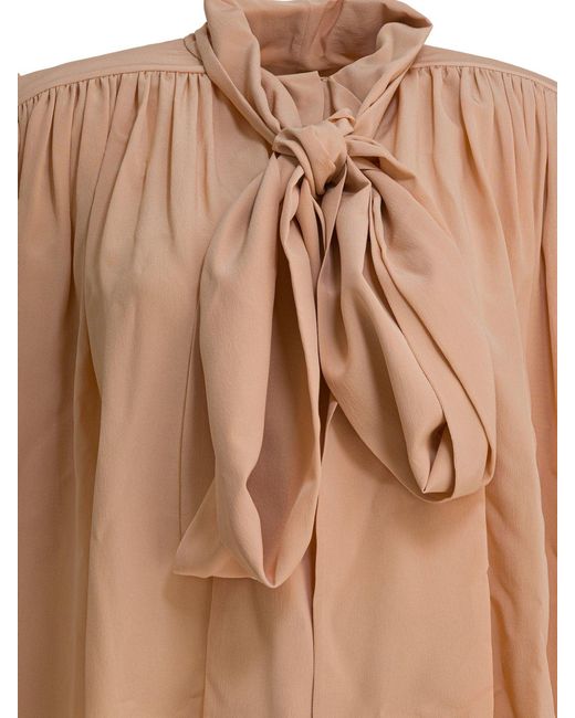 Chloé Brown Silk Blouse