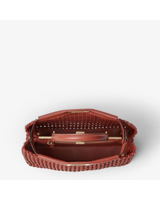 Fendi Red "Peekaboo" Handbag