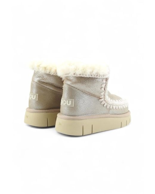 Mou White "Eskimo 18" Ankle Boots