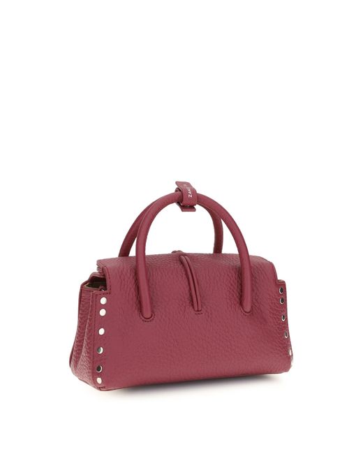 Zanellato Pink Leather Handbag Centauro Baby