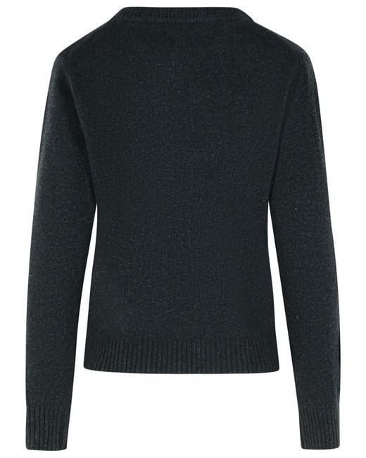 Ganni Black 'Phantom' Wool Blend Sweater