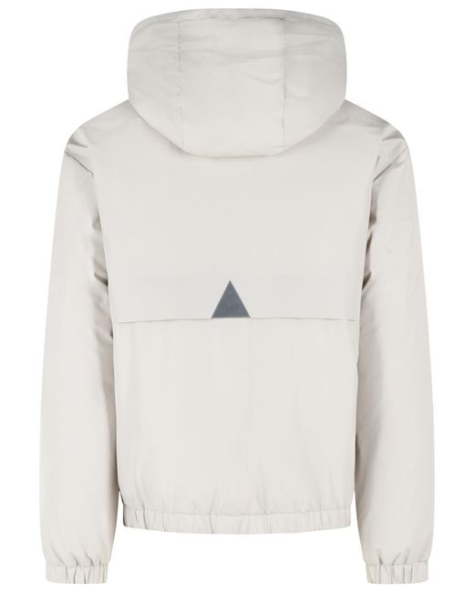 Moncler White 'Berguns' Reversible Bomber Jacket for men