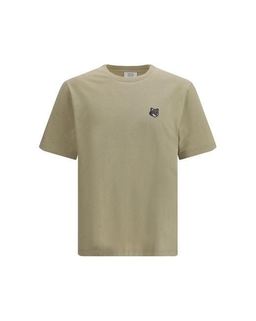 Maison Kitsuné Green Fox Head Comfort T-Shirt Tea Leaf for men