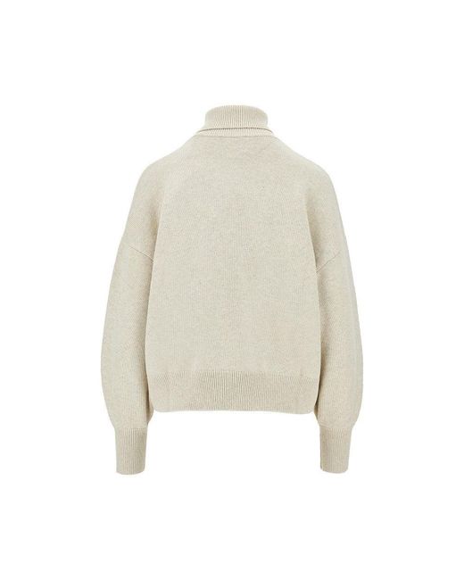 Isabel Marant Natural 'Nasha' Turtleneck Sweater