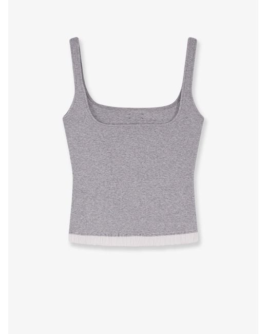 Entire studios Gray Ribbed Cotton Tank Top