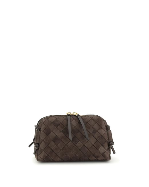 Bottega Veneta Brown Mini Loop Beauty Case Fondant