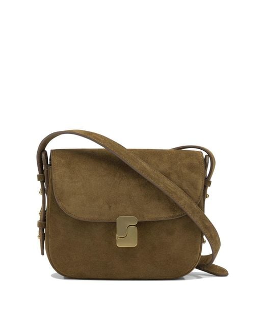 Soeur Green Bellissima Mini Crossbody Bags Brown