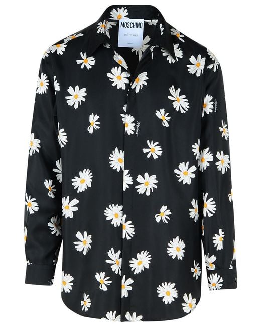 Moschino Blue Silk Shirt for men
