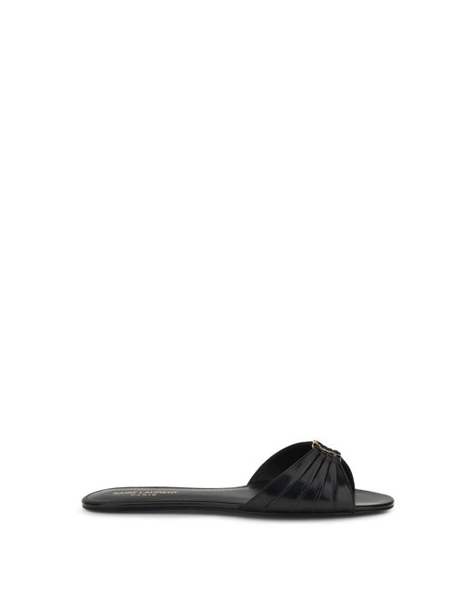 Saint Laurent White Leather Sandals Babylone