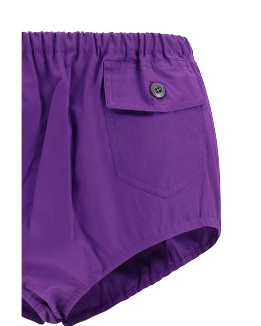 Prada Purple Poplin Shorts
