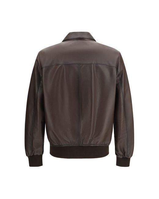 D'Amico Gray Leather Jacket for men