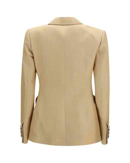 Blazé Milano Natural Blazè Milano Renegade Charmer Double-Breasted Linen-Blend Blazer