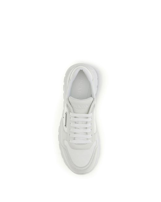 Prada White Re-Nylon Sneakers for men