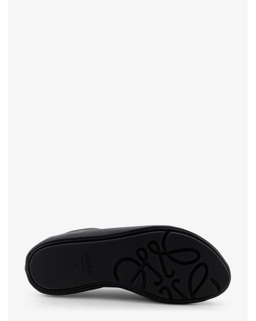 Loewe Black Pebble Soft Leather Sneakers