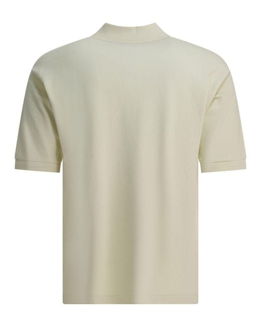 Auralee White Heavy Cotton Polo Shirt Polo Shirts Beige for men