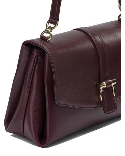 Ferragamo Purple Leather Handbag