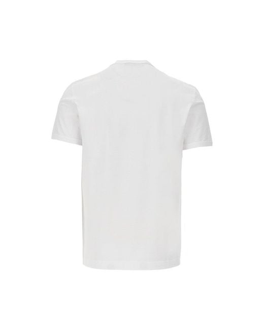 Dolce & Gabbana White Dolce&Gabbana Embroidered Patch T-Shirt for men